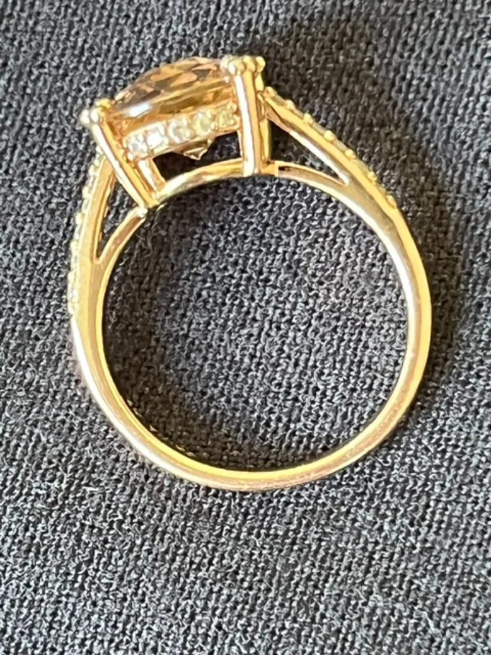 Ladies Beautiful Rose Gold/925 Cocktail Ring size 8-81/4